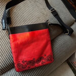 Coach Red and Black Crossbody Bag